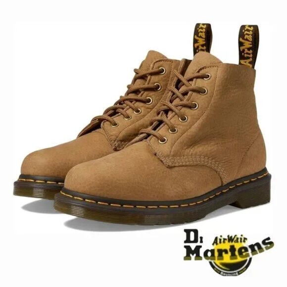 NWT Doc Dr. Martens 101 6-Eye Boot Tan Women's size 5 - Picture 6 of 6